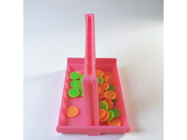 4 op een rij spel , roze mini formaat 7,5cm x 4,5cm