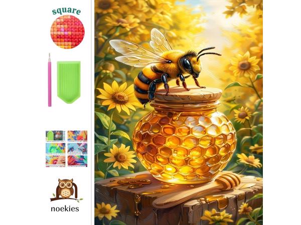 nr 29 Diamond Painting bij honing 50x40cm (vierkant)