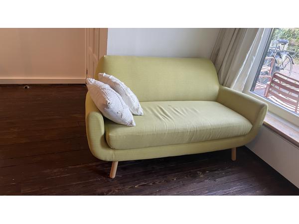 Gele tweezits bank - retro look