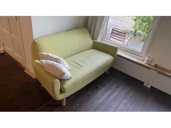 Gele tweezits bank - retro look