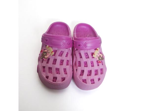 Crocs slipper schoen verticaal pink fuchsia met meisje 32