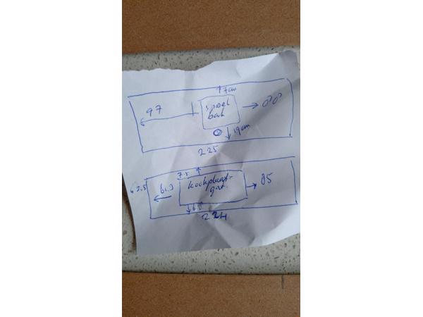 Keukenwerkblad nauwelijks gebruikt