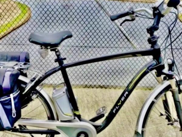 Als nieuwe Elektrische Flyer T-Serie Herenfiets met Tassen