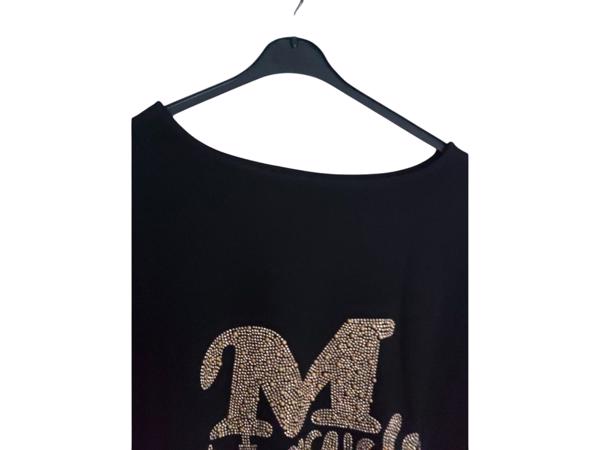 Sweat jurk motorcycle strass steentjes zwart XL/XXL