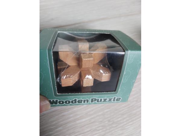 Set van 12 houten IQ puzzels echte hersenkrakers / breinbrek