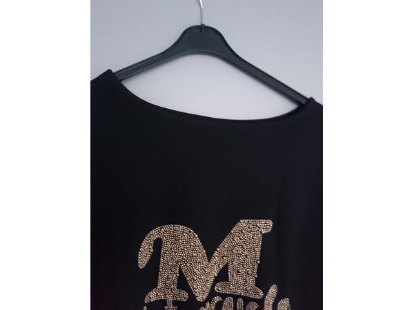 Arino sweatjurk motorcycle strass steentjes zwart XL/XXL