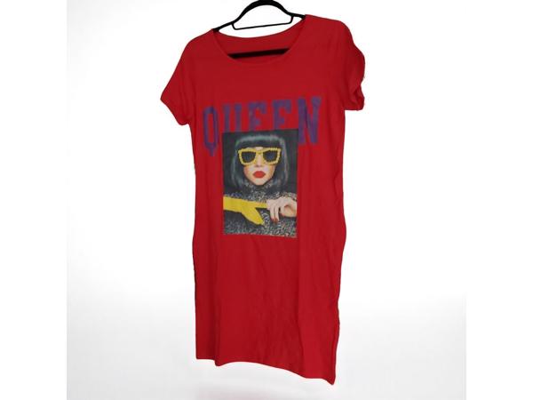 Shirt jurk Queen rood S