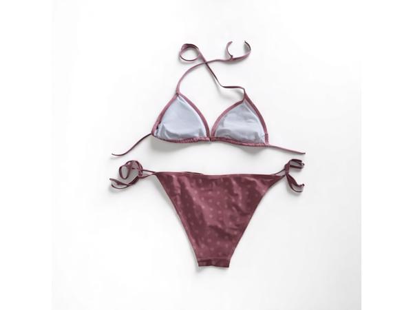 Bikini Holly Webber oudroze stippel L