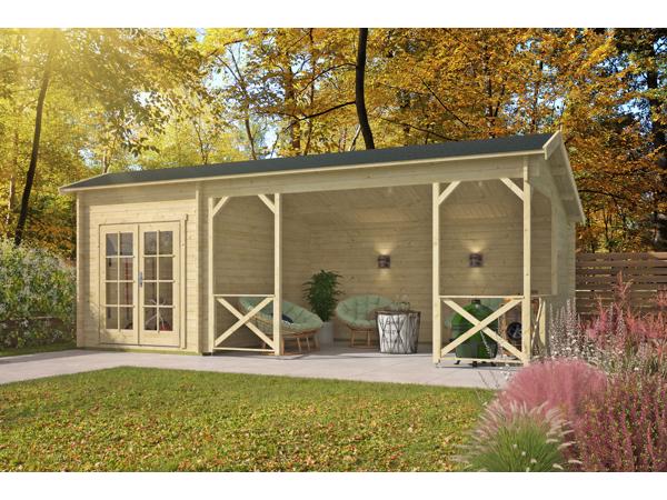 Blokhut - Tuinhuis Kukka | 40 mm | vuren onbehandeld