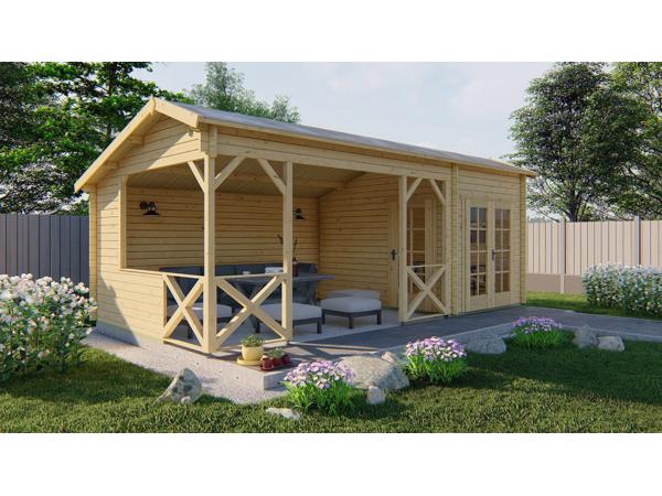 Blokhut - Tuinhuis Kukka | 40 mm | vuren onbehandeld