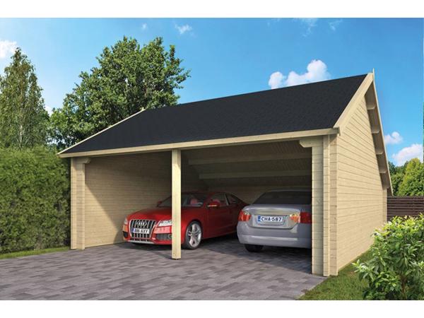 Tuinhuis-Blokhut garage NYSSE: 600 x 600cm