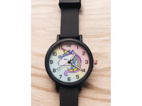 Horloge voor Kinderen - Eenhoorn - Kast 34 mm - Zwart