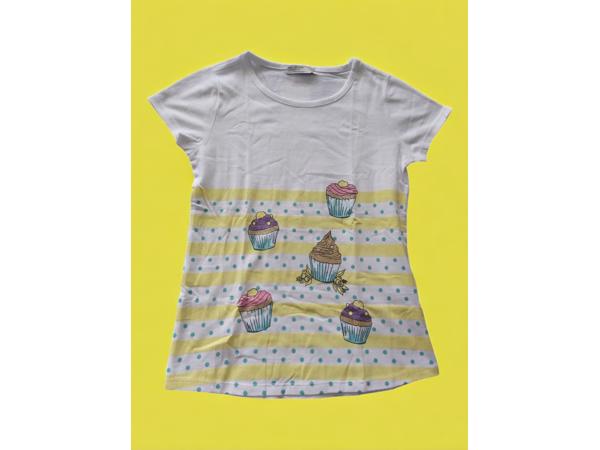 Glo-Story cupcakes t-shirt geel 128