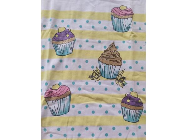 Glo-Story cupcakes t-shirt geel 128