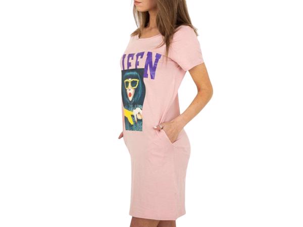 Shirt jurk Queen roze M