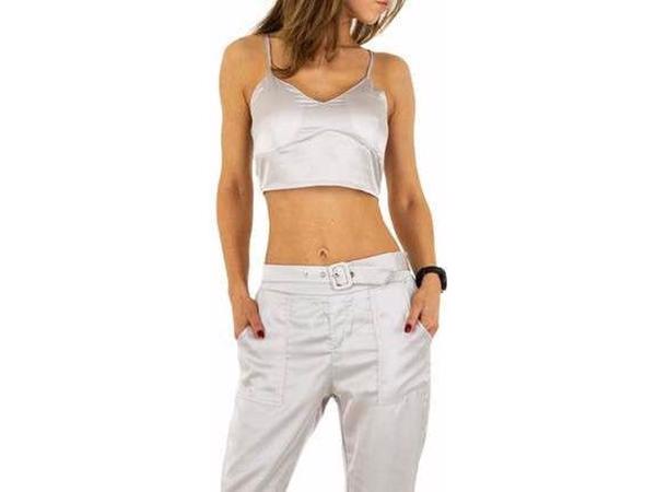 2 delige kleding set grijs L