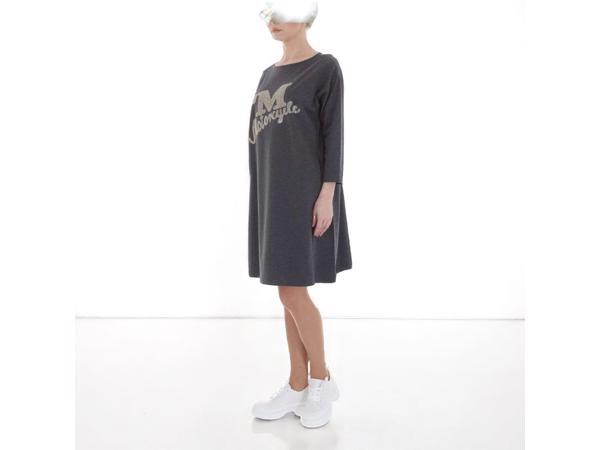 Sweat jurk motorcycle strass steentjes grijs XL/XXL