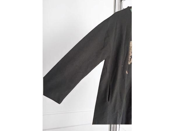 Sweat jurk motorcycle strass steentjes grijs XL/XXL