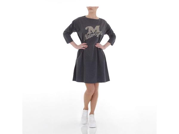 Sweat jurk motorcycle strass steentjes grijs XL/XXL