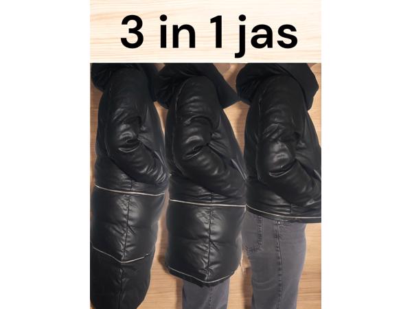 Noemi Kent 3 in 1 jas zwart kort middellang en lang XL