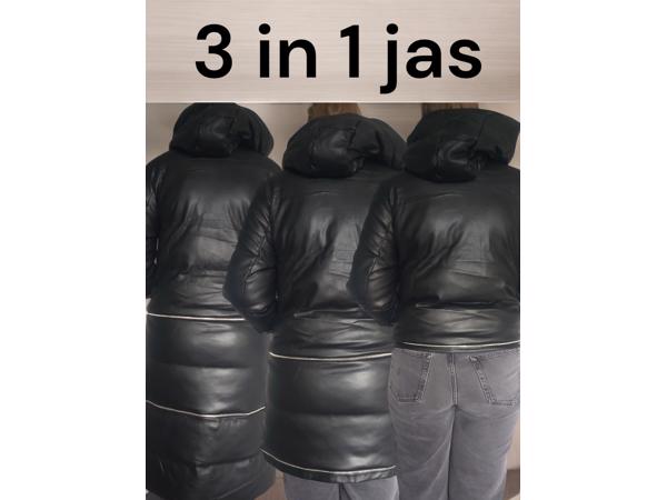 Noemi Kent 3 in 1 jas zwart kort middellang en lang XL