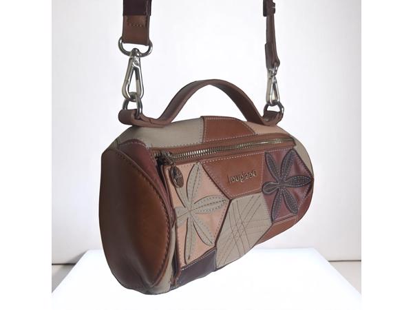 ronde schouder - hand tas bruin leer