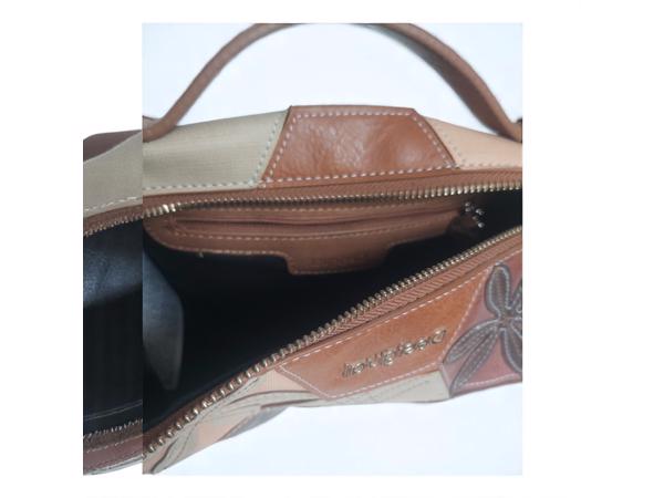 ronde schouder - hand tas bruin leer
