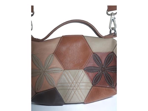 ronde schouder - hand tas bruin leer