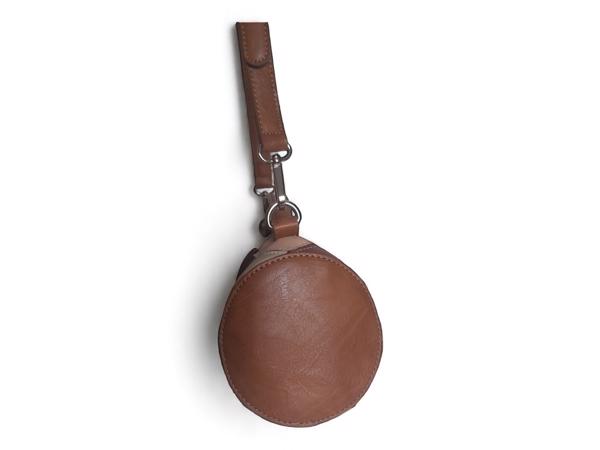 ronde schouder - hand tas bruin leer