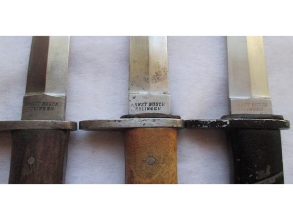 3 Original Grabendolche Ernst Busch Solingen WOI