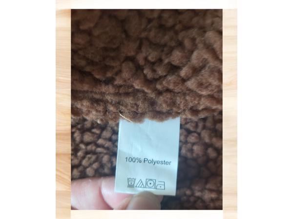 Suede teddy zacht kort jasje bruin L