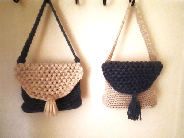 Zelf gehaakte tassen