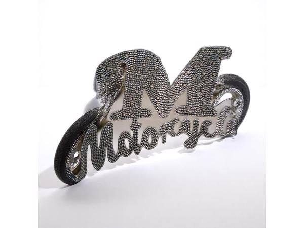 Sweat jurk motorcycle strass steentjes zwart XL/XXL