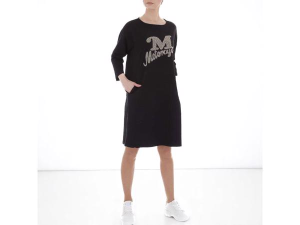 Sweat jurk motorcycle strass steentjes zwart XL/XXL