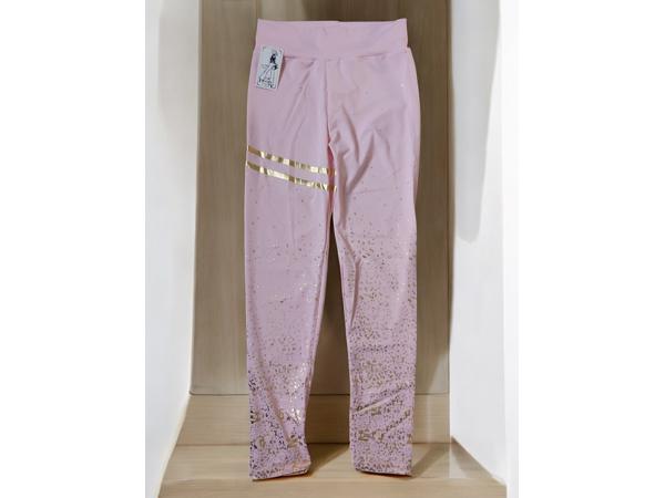 Holala stretchy legging lichtroze goud glitter L/XL