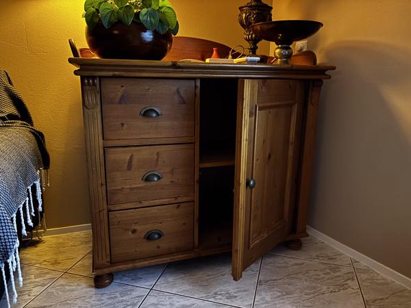 Grenen commode met lades