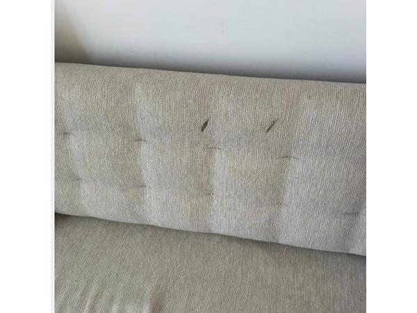 Driepersoons bankstel gebroken wit. Zit- en rugkussens wasbaar