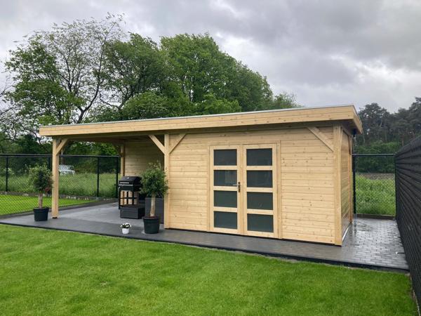 Vuren Topvision Bosuil, 300 x 300 en luifel 300 cm, onbehan