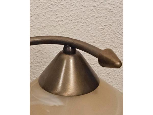 Vintage - Agostinelli albast tafellamp met messing voet '70