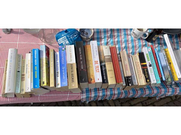 30-tal boeken Nederlands en Engels variërend van non-fictie tot detectives tot romans