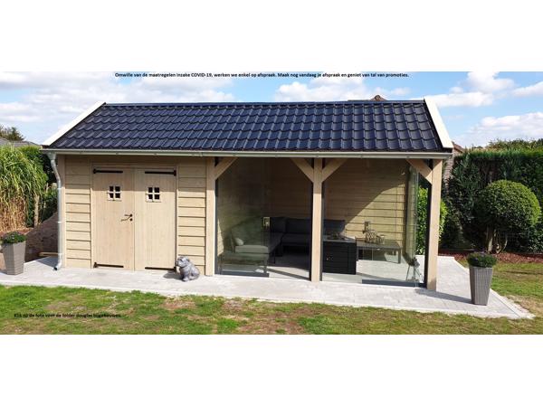 Maatwerk- Douglas houten bijgebouwen, tuinhuisjes