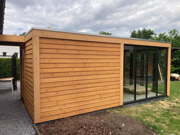 Maatwerk- Douglas houten bijgebouwen, tuinhuisjes