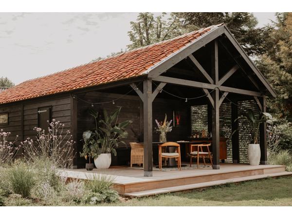 Maatwerk- Douglas houten bijgebouwen, tuinhuisjes