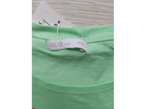 Glo-story t-shirt licht groen octopus love S