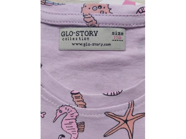 Glo-Story t-shirt zee schelpen lila paars 110