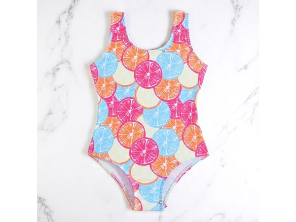Meisjes badpak fruit meerkleurig 120 - 5-6 jaar