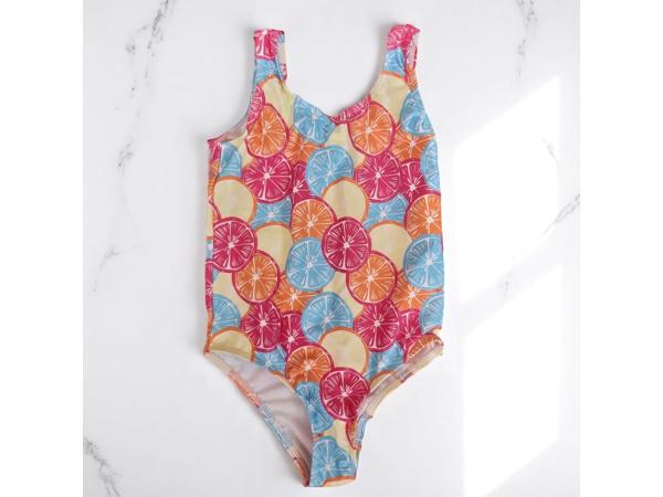 Meisjes badpak fruit meerkleurig 120 - 5-6 jaar