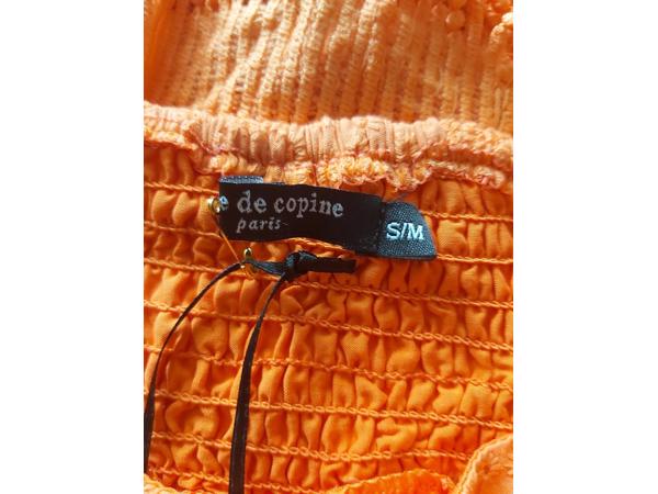 Drole de Copine rok gaatjes patroon oranje S/M