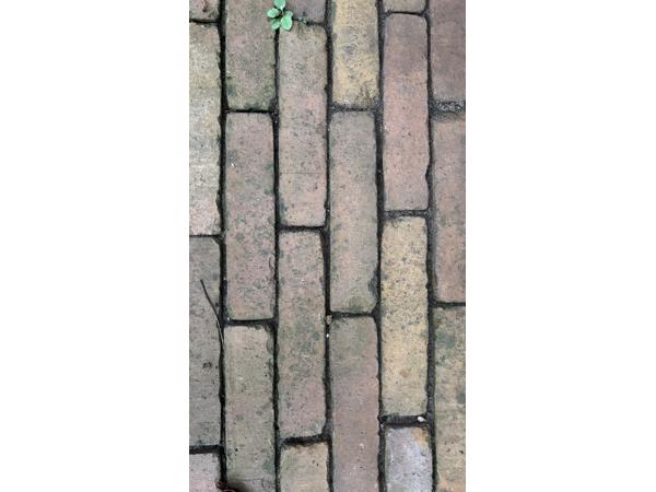 Rode klinkers getrommeld