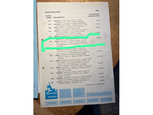 Plibank/Massage/therapie bank